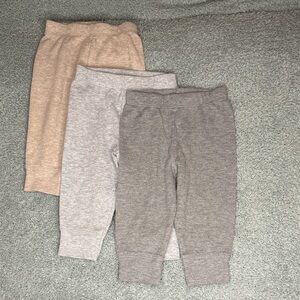3-Pack Simple Joy by Carter’s 6-9mo Pants in Beige, Light Gray, and Charcoal